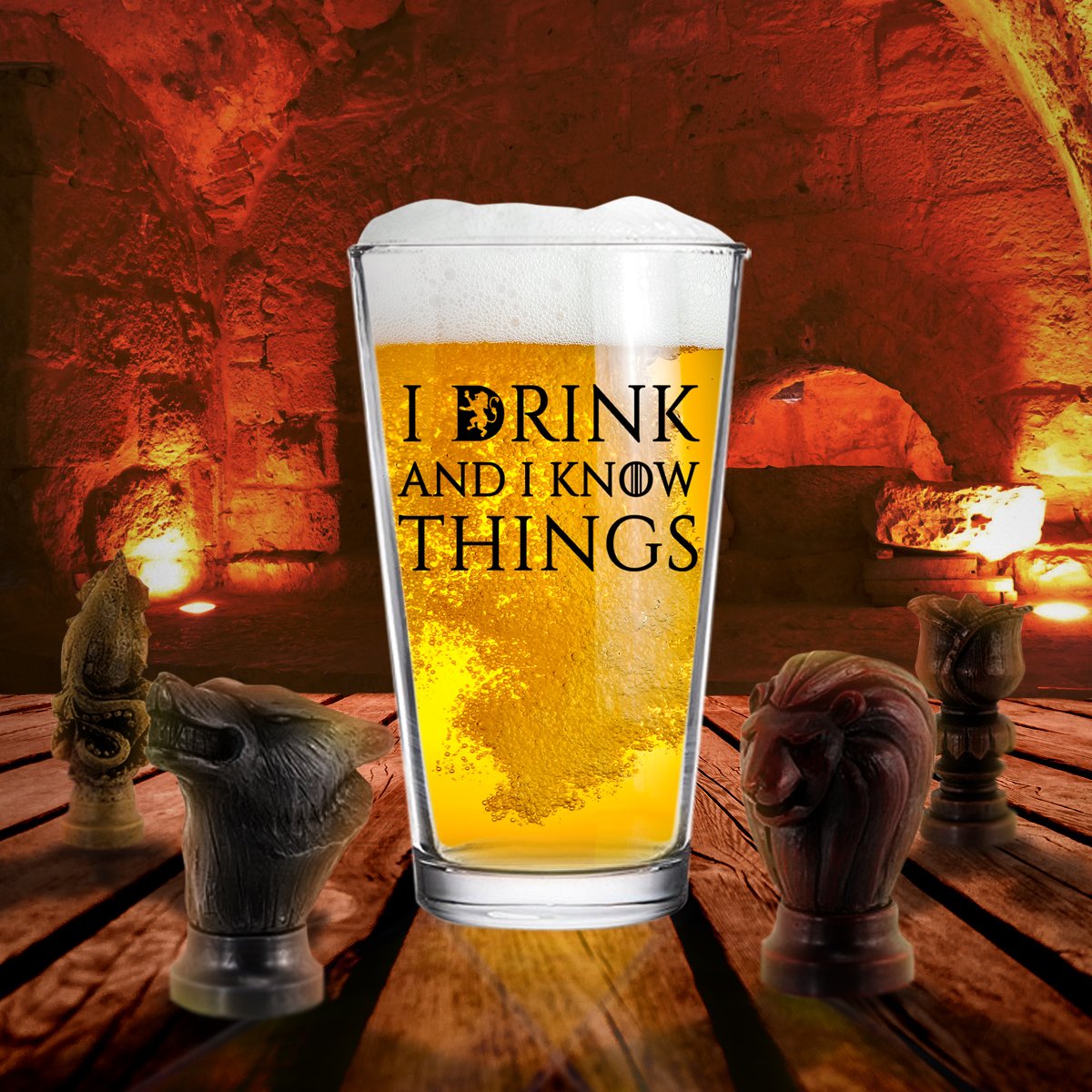 DU VINO gift-box-ready beer glass for GOT fans