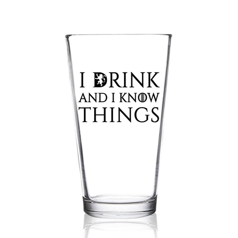 DU VINO GOT-inspired quote glass with a front view for gifting