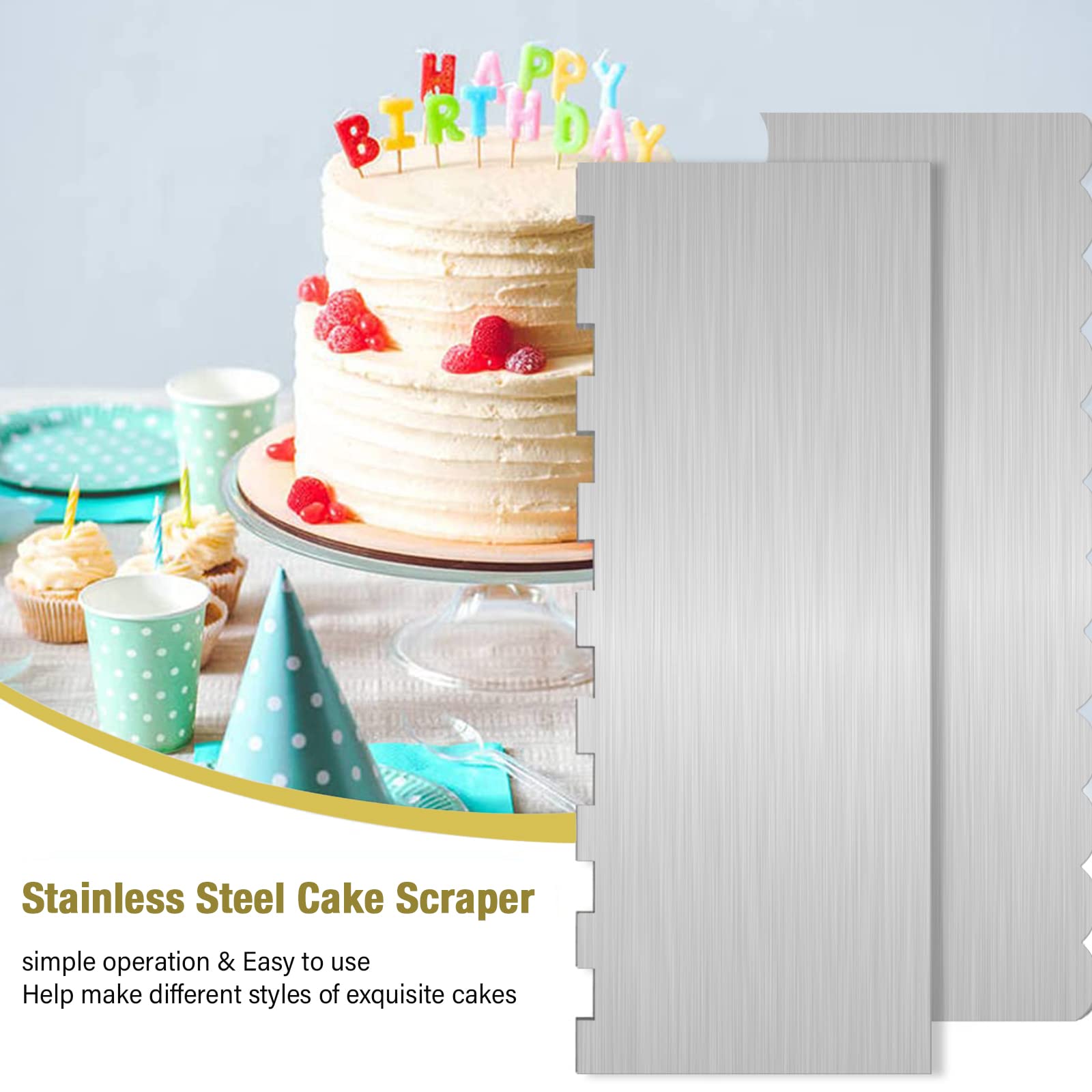Dualshine cake decorating tools for precise texture, butter cakes, and clean finishes