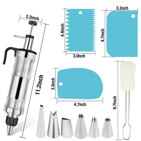 Dualshine dessert decorating tools displayed for easy storage and use.
