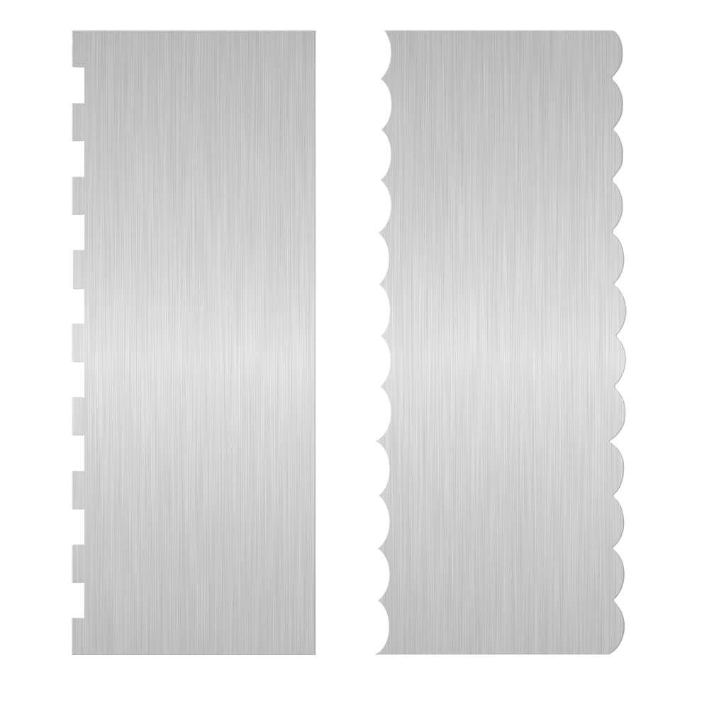 Dualshine jagged edge cake scraper for bold side patterns and even sides