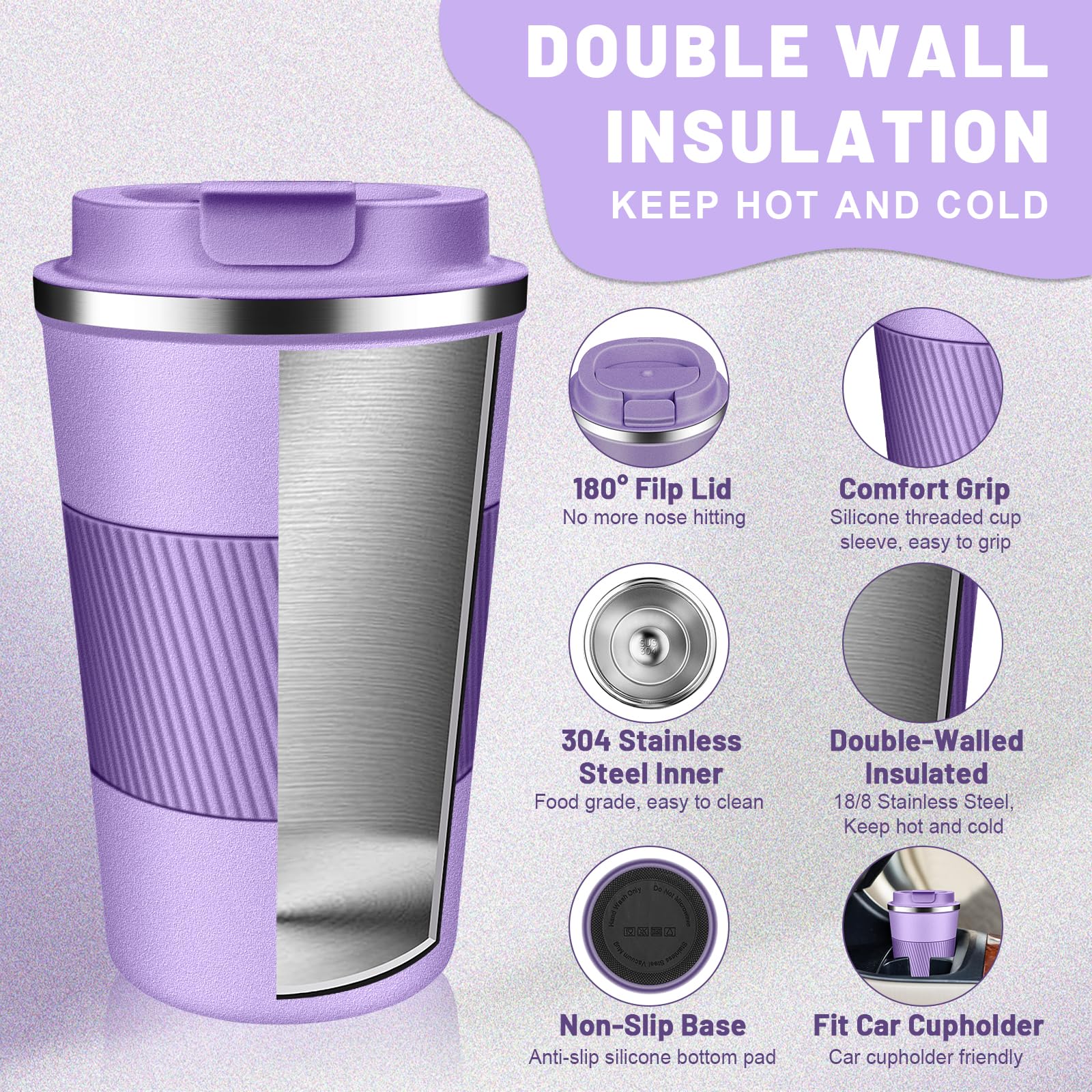 DUBUXW 12oz tumbler compact size fits home machines.