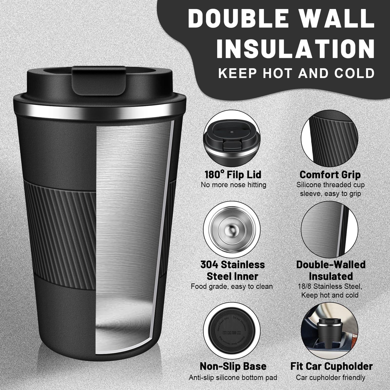 DUBUXW stainless steel exterior resists condensation for durable daily use.