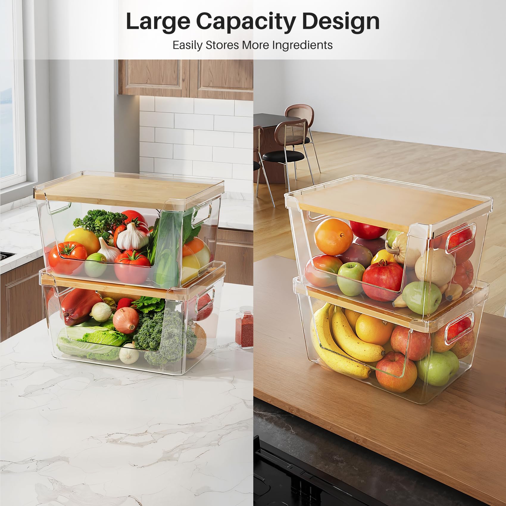 Ducoak bamboo lid doubles as a cutting board for versatile prep.