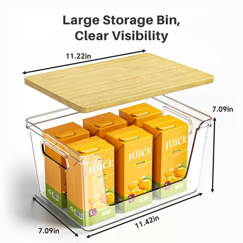 Ducoak clear produce bin with lid highlights freshness and easy access.