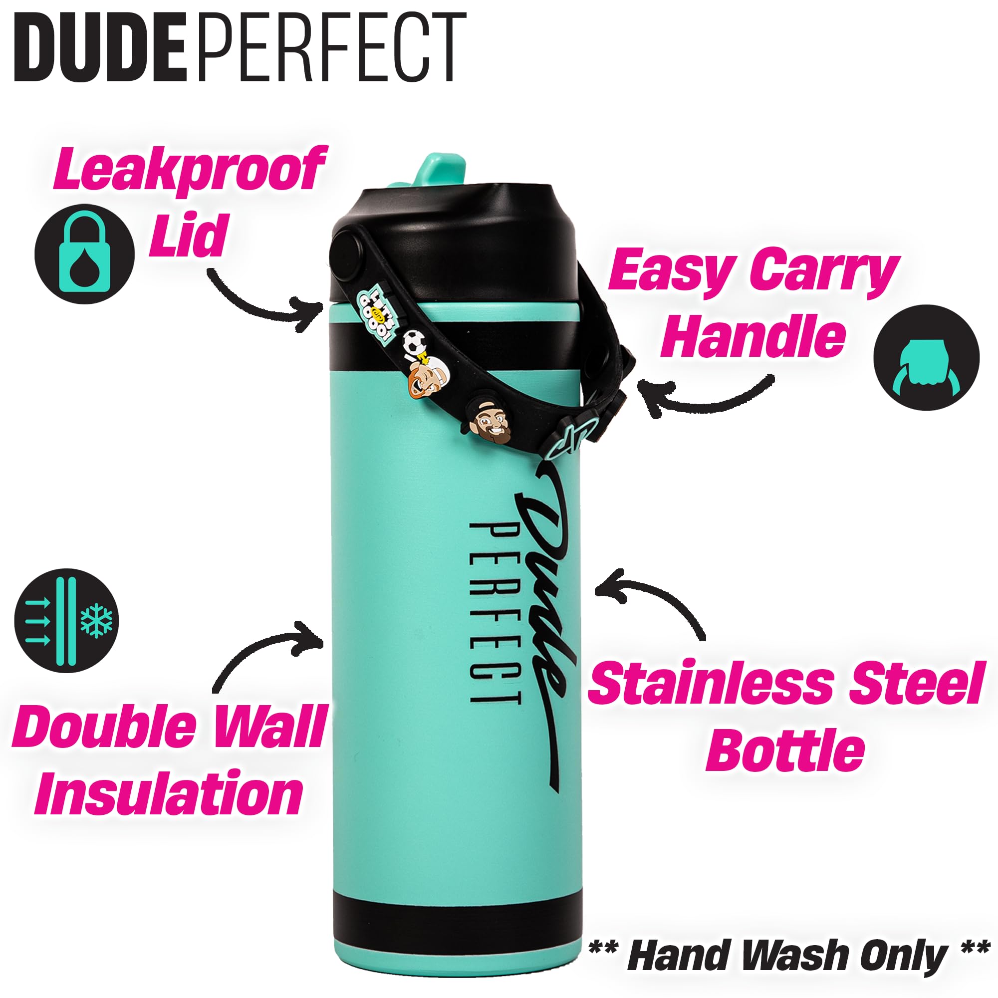 Soft carry strap shown for easy transport during sports and travel.