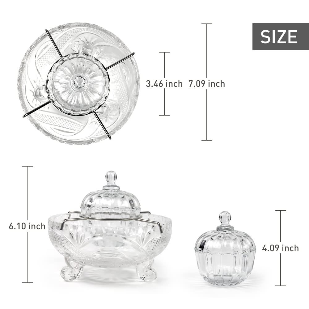 DUEBEL glass caviar server on crushed ice preserves chill