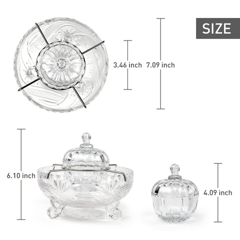 DUEBEL glass caviar server on crushed ice preserves chill