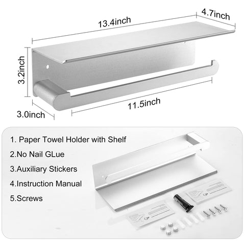 DUFU no-drill adhesive mount on tile wall, quick setup.