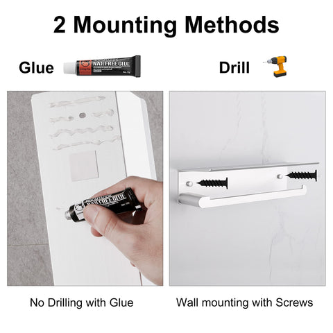 DUFU paper towel holder shelf with towels and sponge, kitchen.