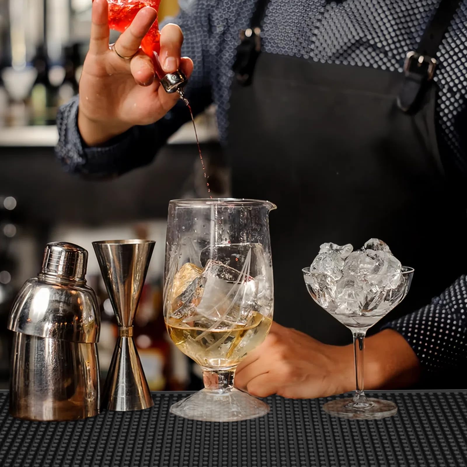 DUIBAOCHUN bar mat easy-clean design simplifies cleanup after service