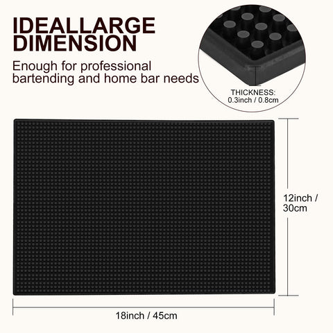 DUIBAOCHUN bar mat non-slip stays flat for safe mixing