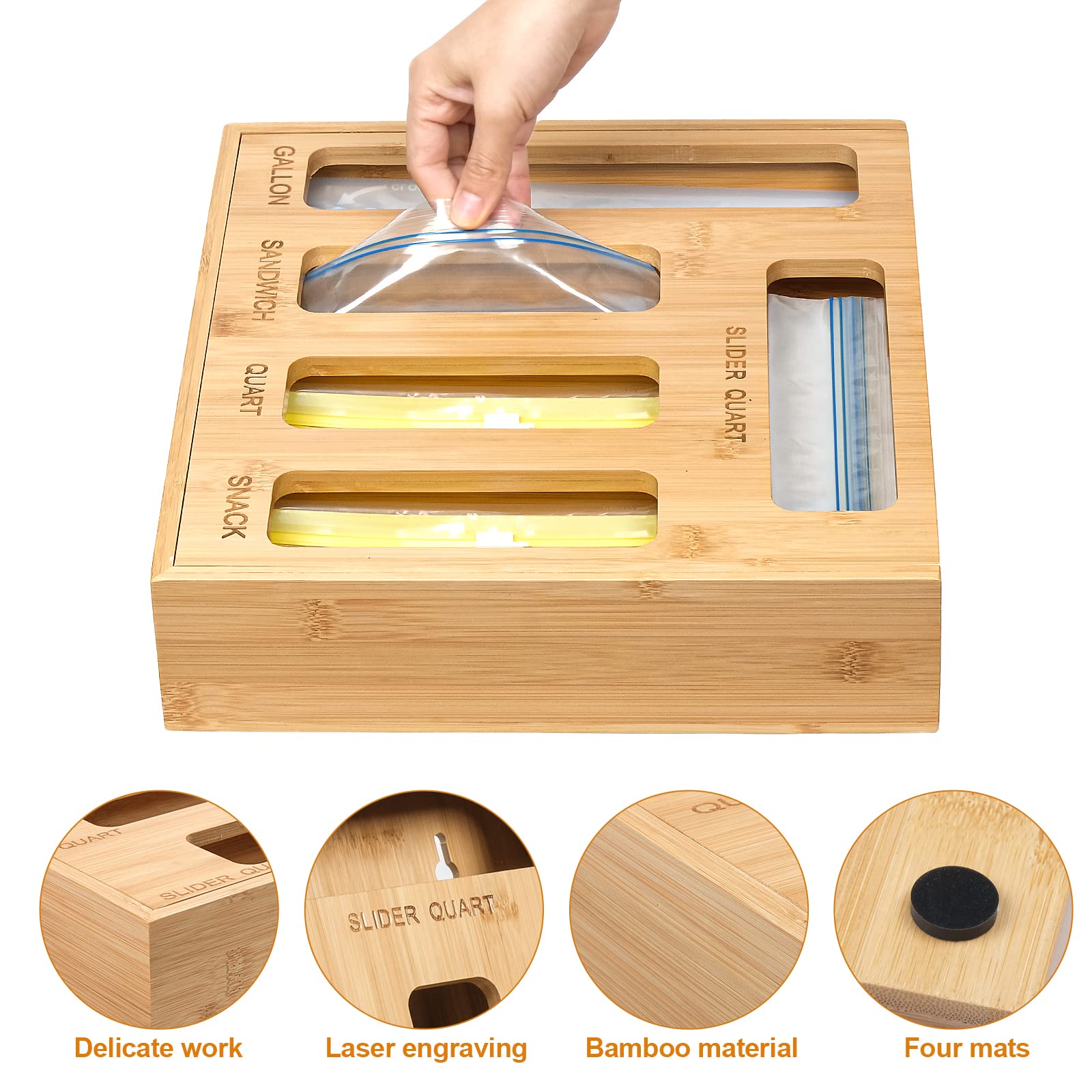DUJEN easy-clean bamboo surface is simple to wipe down after use.