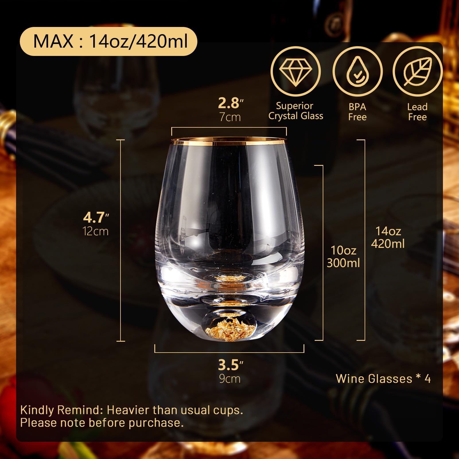 DUJUST cadmium-free and lead-free glass offers peace of mind with every sip.