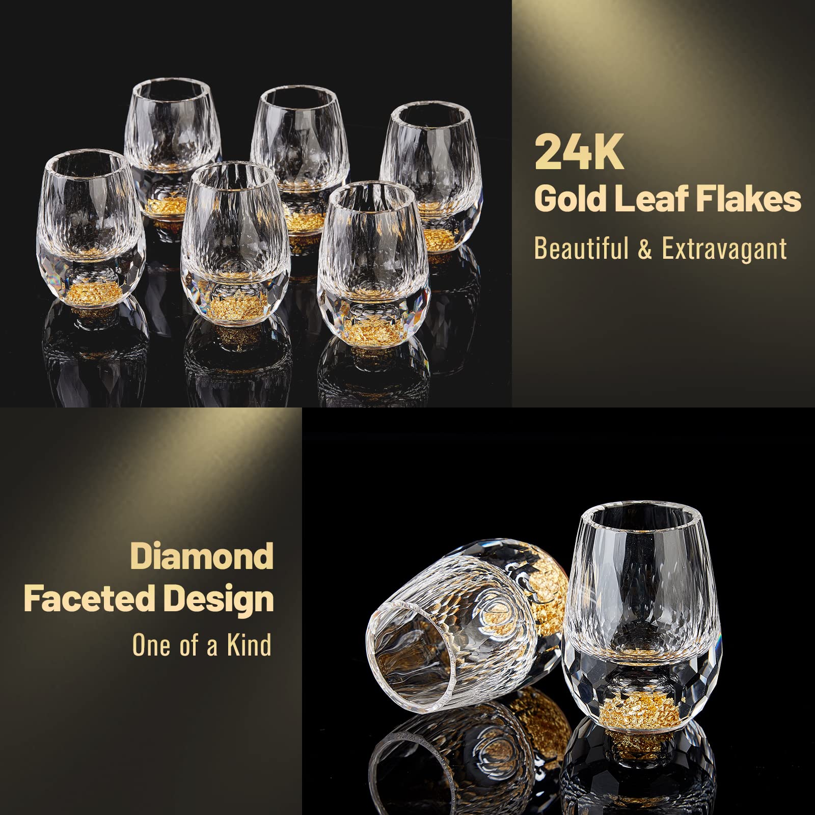 DUJUST Crystal glass delivers weight and clarity for premium visual enjoyment.