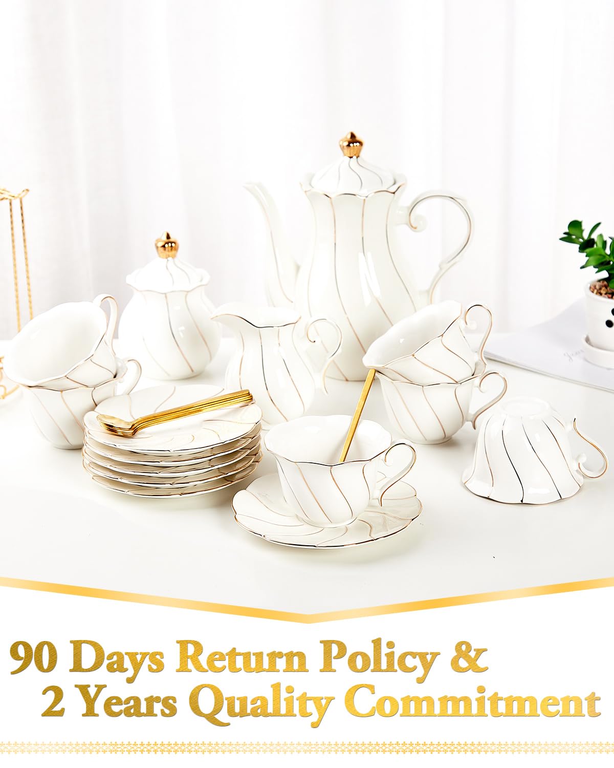 DUJUST elegant tea set with gift-ready packaging and eco-friendly box.