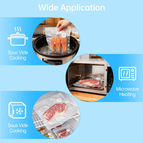 Dukrouk Chef Preserve bags varied sizes ready for different foods.