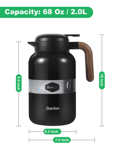 Dumfoin easy one-hand pouring with secure handle for quick serving.