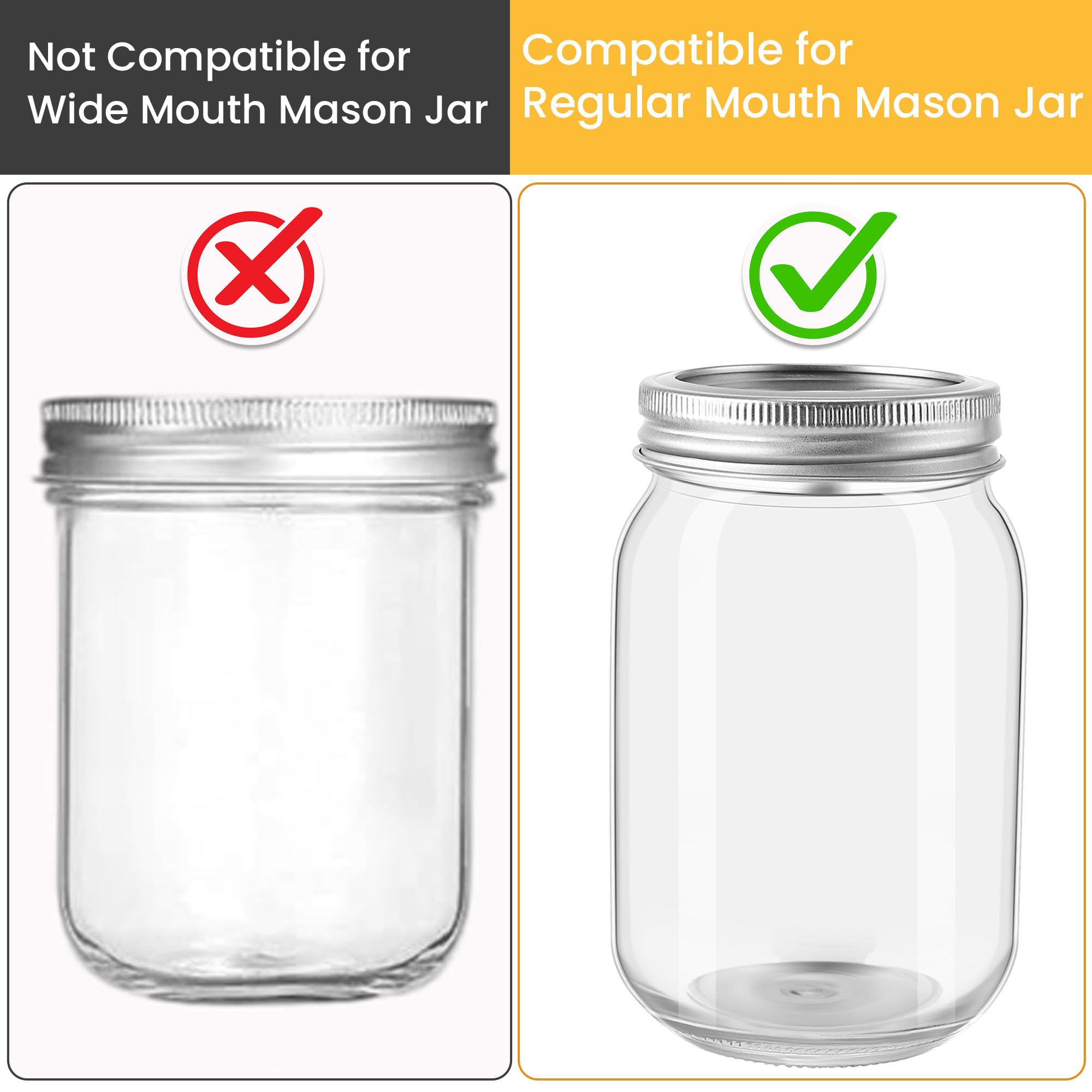 Dunkive regular-mouth 16oz mason jar ready for honey or syrup.