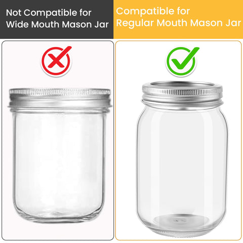 Dunkive regular-mouth 16oz mason jar ready for honey or syrup.