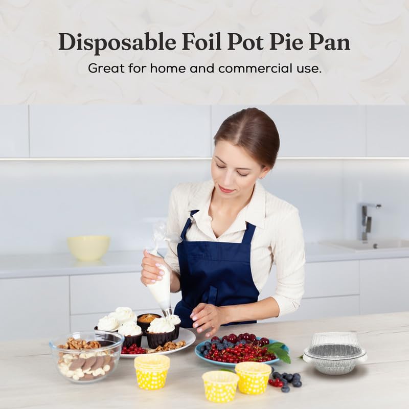 Durable Packaging clear snap-on lid keeps pies fresh during transport.