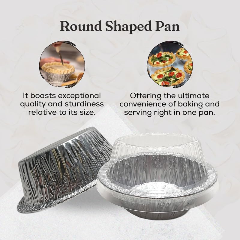 Durable Packaging 25-pack aluminum pans for easy disposal and mess-free entertaining.