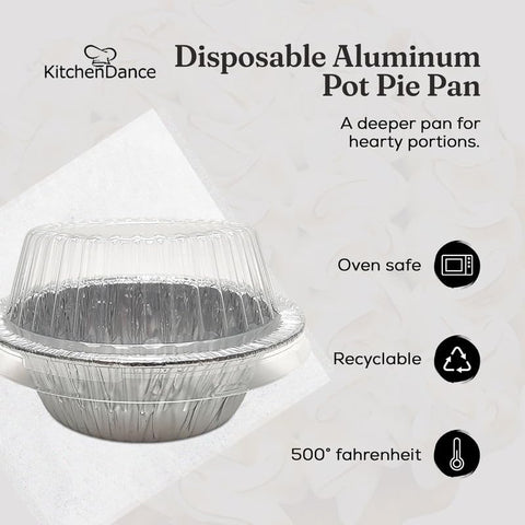Durable Packaging round oven-safe pie pan, 14 oz capacity, ideal for baking treats.