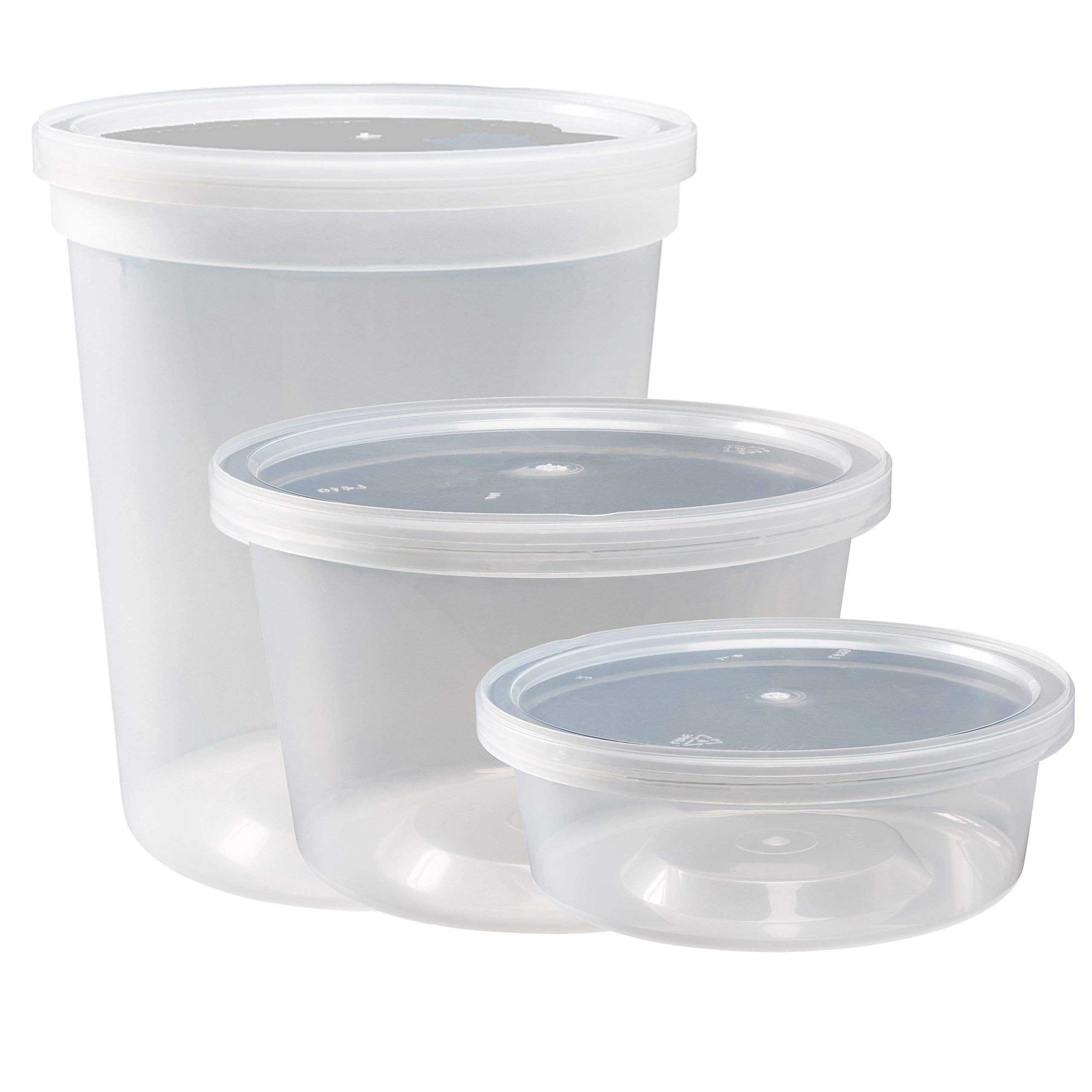 DuraHome 16oz container showing stackable design for space-saving storage