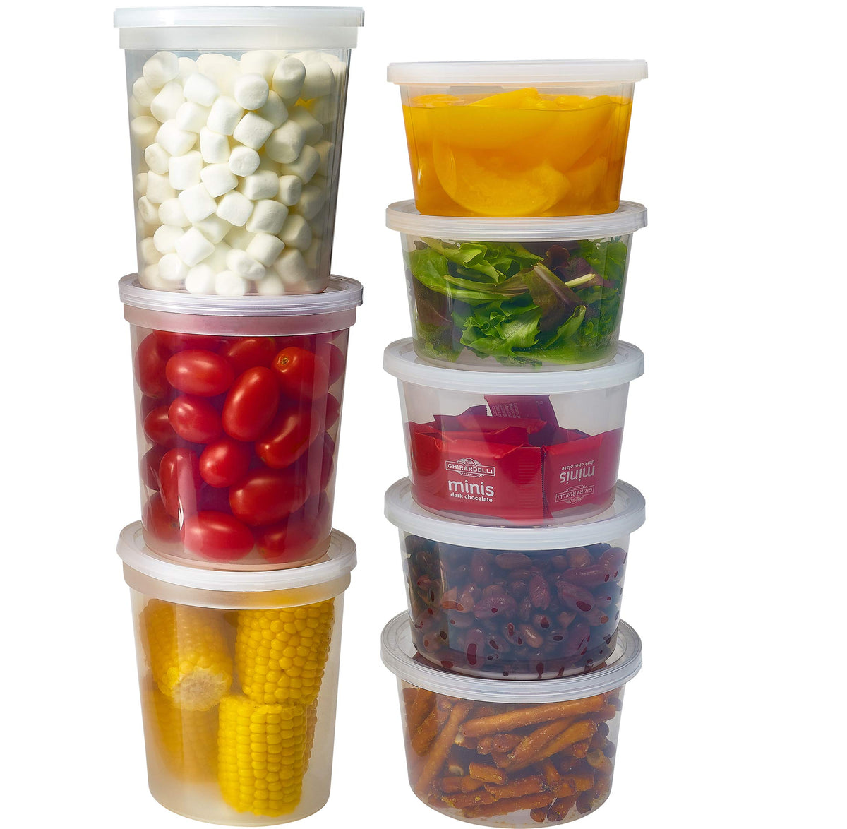 DuraHome Deli 16oz clear container with airtight lid, ideal for meal prep and leftovers