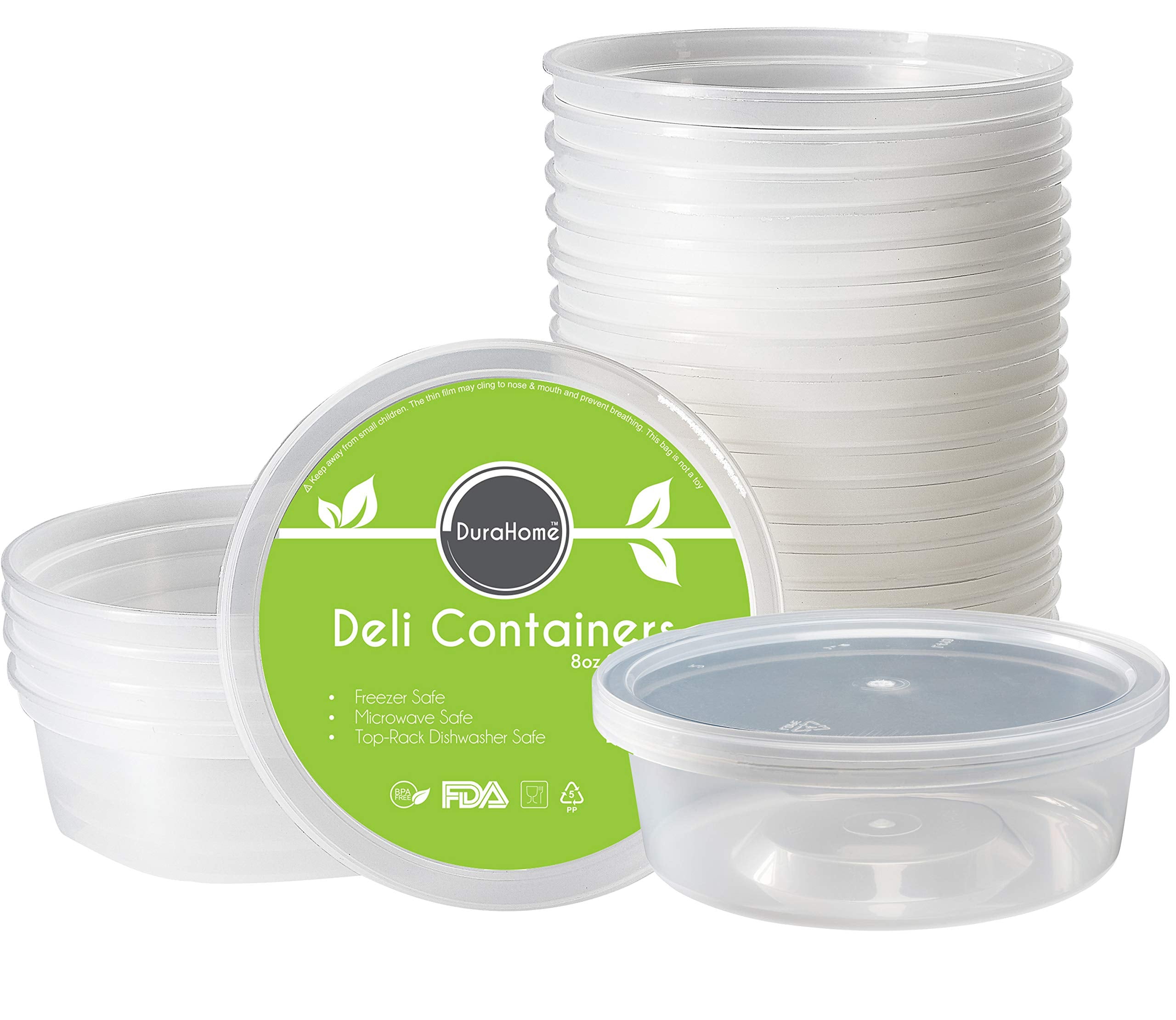 DuraHome interchangeable lids fit multiple sizes for flexible storage.