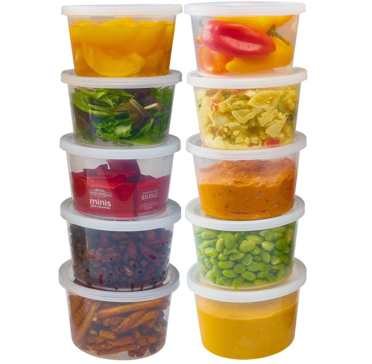 DuraHome deli containers with leakproof lids for meal prep and on-the-go meals.
