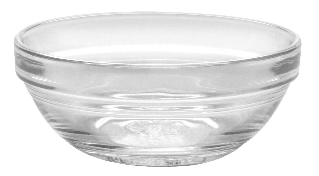 Duralex Lys 3-1-2-inch stackable clear bowls for everyday meals and snacks