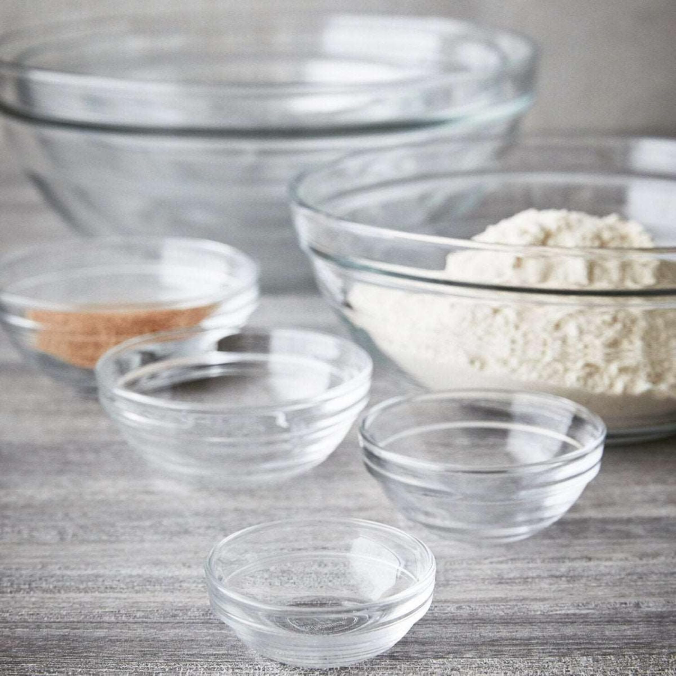 Duralex LYS stackable hygienic glass bowl saves space and stays clean