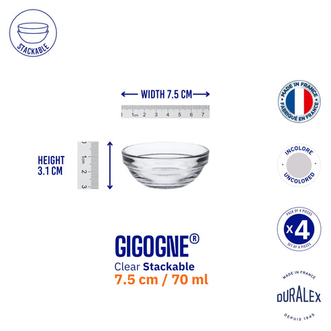 Duralex LYS bowl withstands hot or cold liquids from -4°C to 266°C