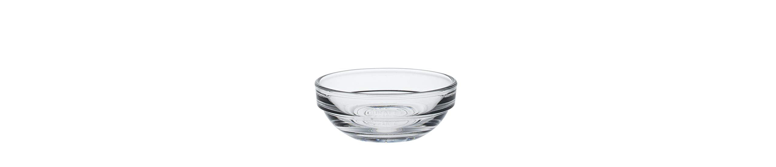 Duralex Lys stackable glass bowls set of 4 in clear finish, durable and space-saving.