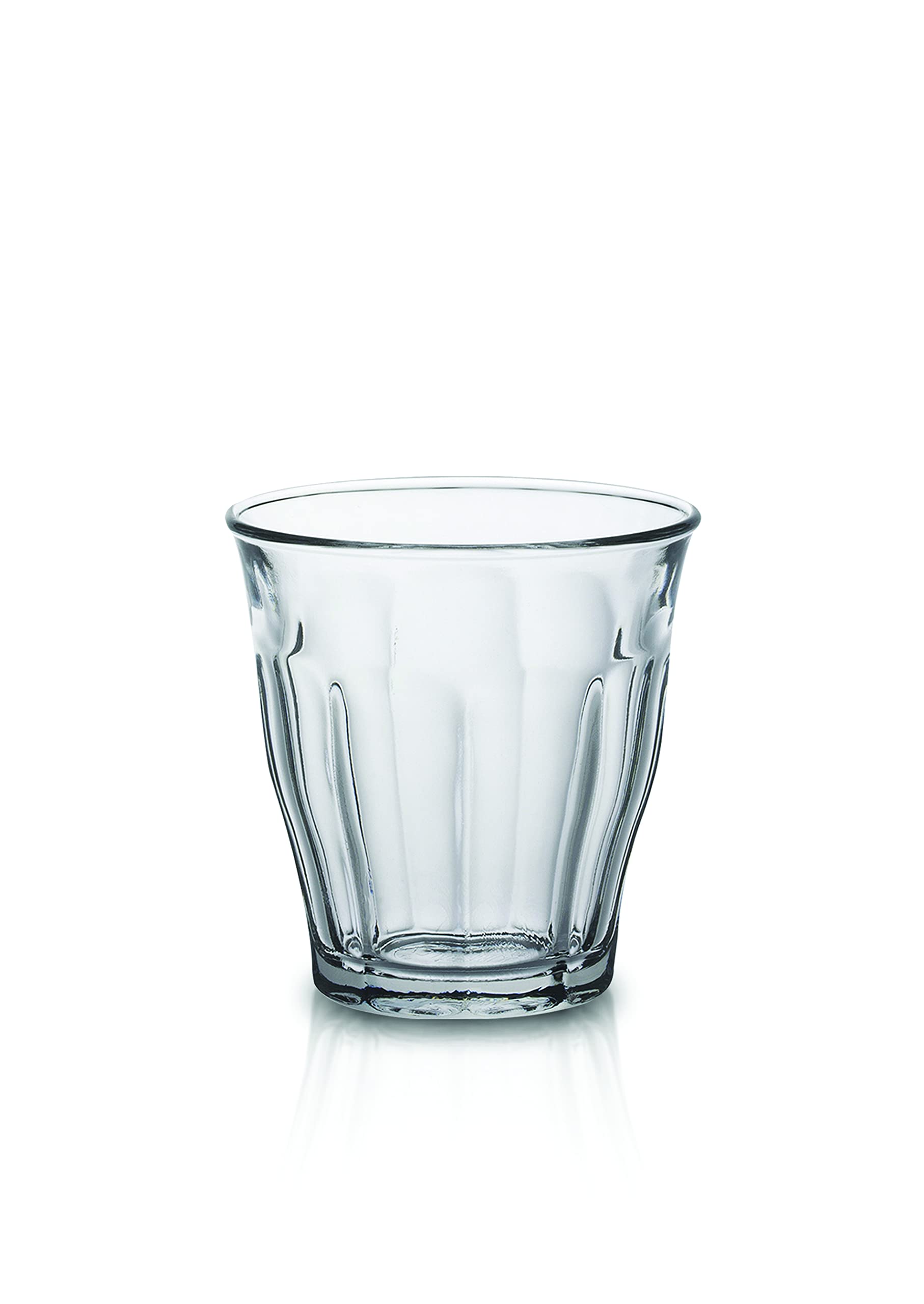 Duralex Picardie tumbler set six, front view, durable tempered glass for everyday drinks.
