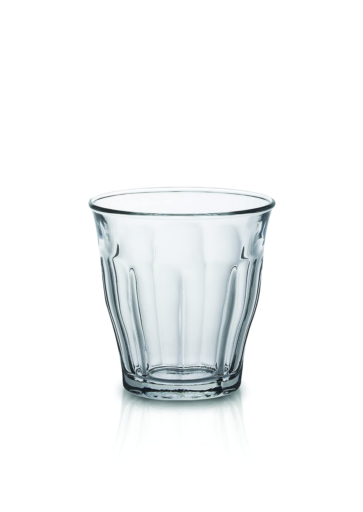 Duralex Picardie tumbler set six, front view, durable tempered glass for everyday drinks.