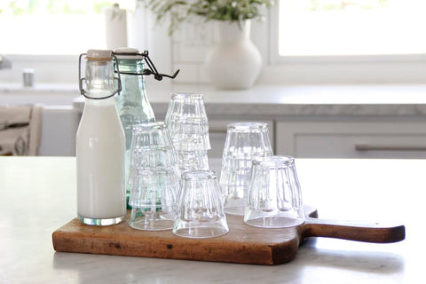 Duralex Picardie tumblers, side view, heat-resistant and dishwasher-safe for busy kitchens.