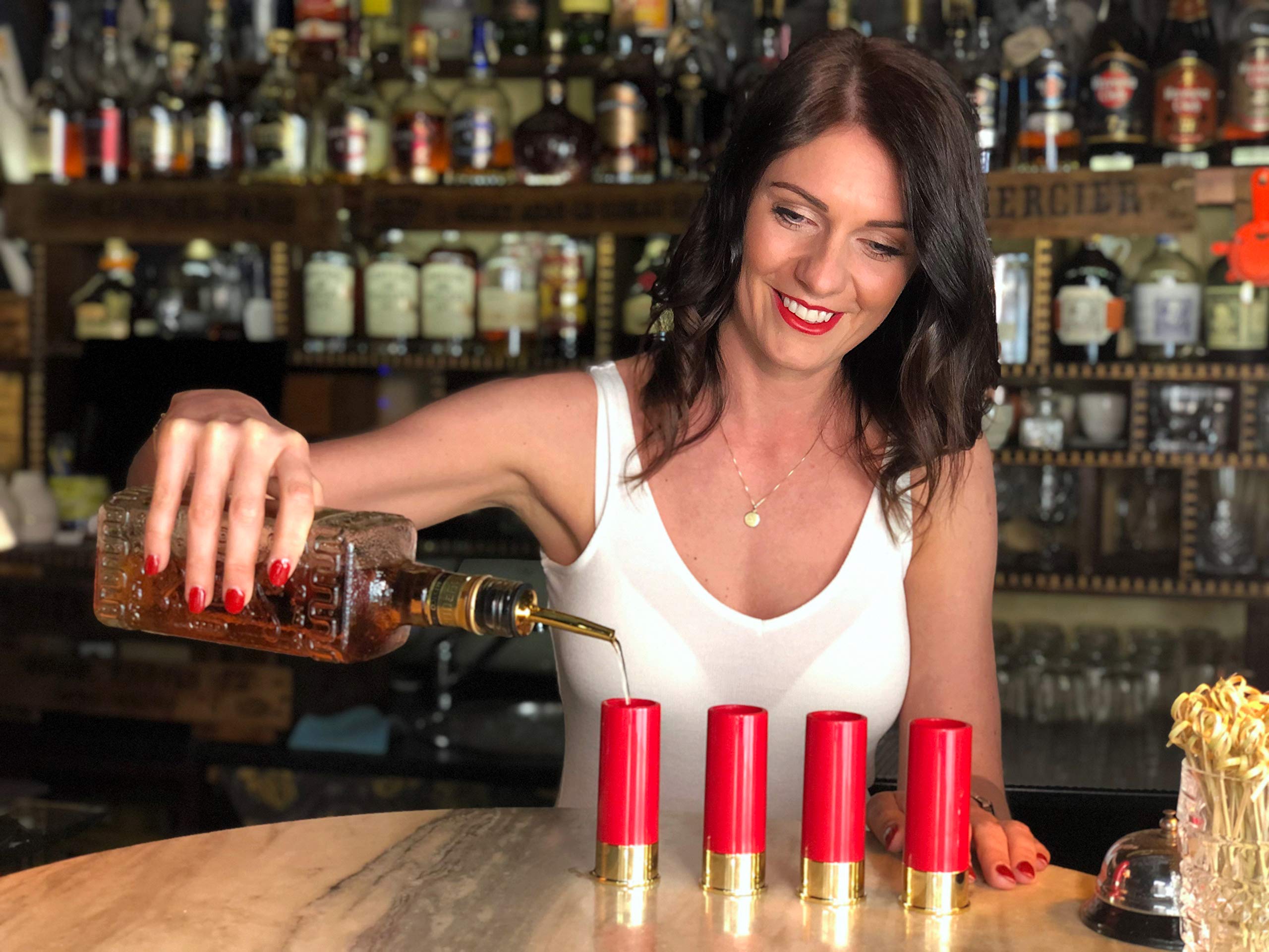 Durawe shotgun-shell shot glasses set for stylish home bar moments.