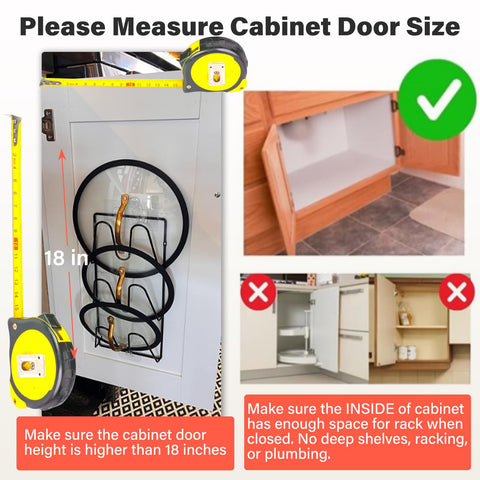 Durmmur under-sink lid rack in action helps maximize tight storage.