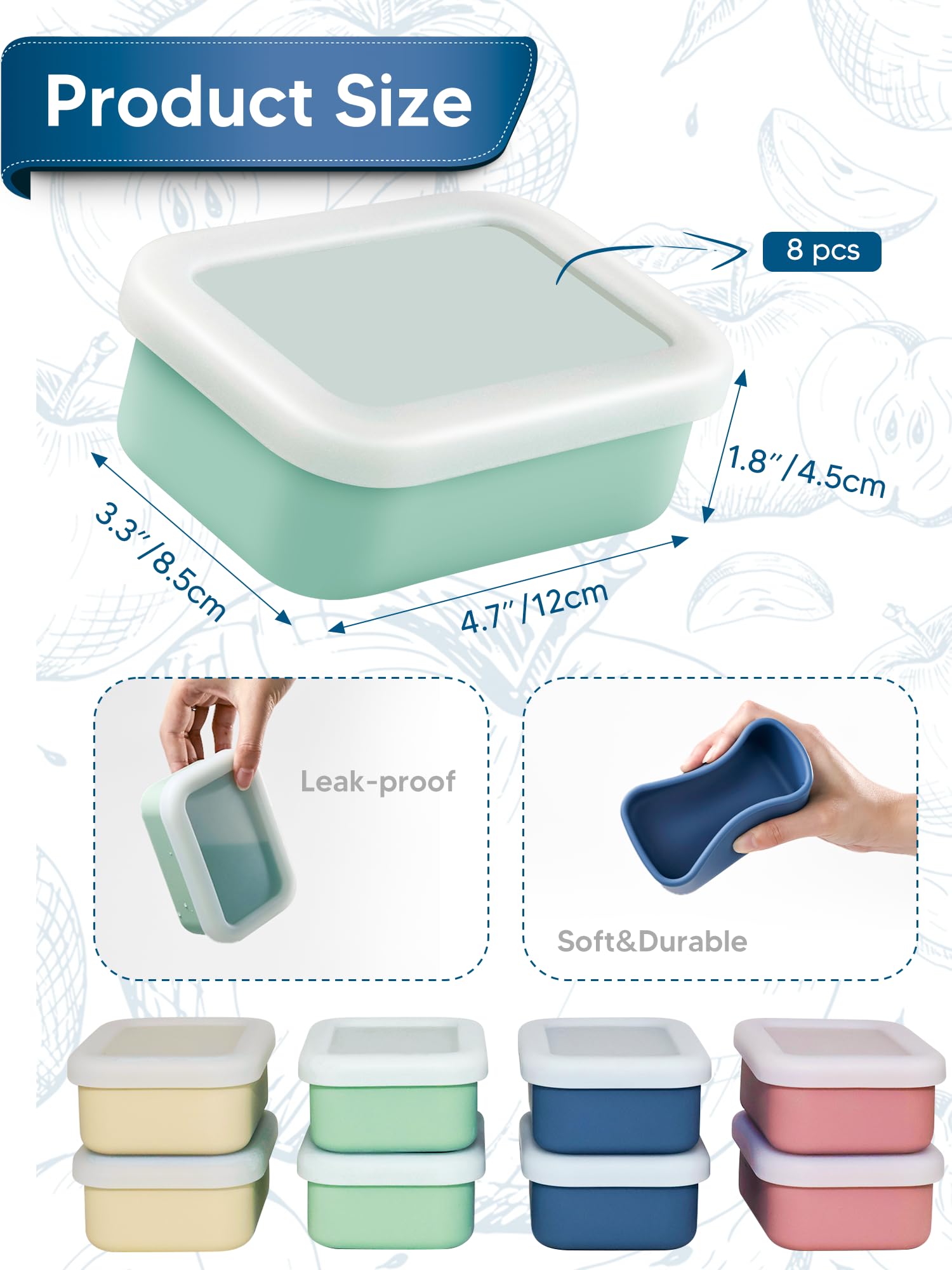 Duseu silicone freezer trays with lids help organize small portions.