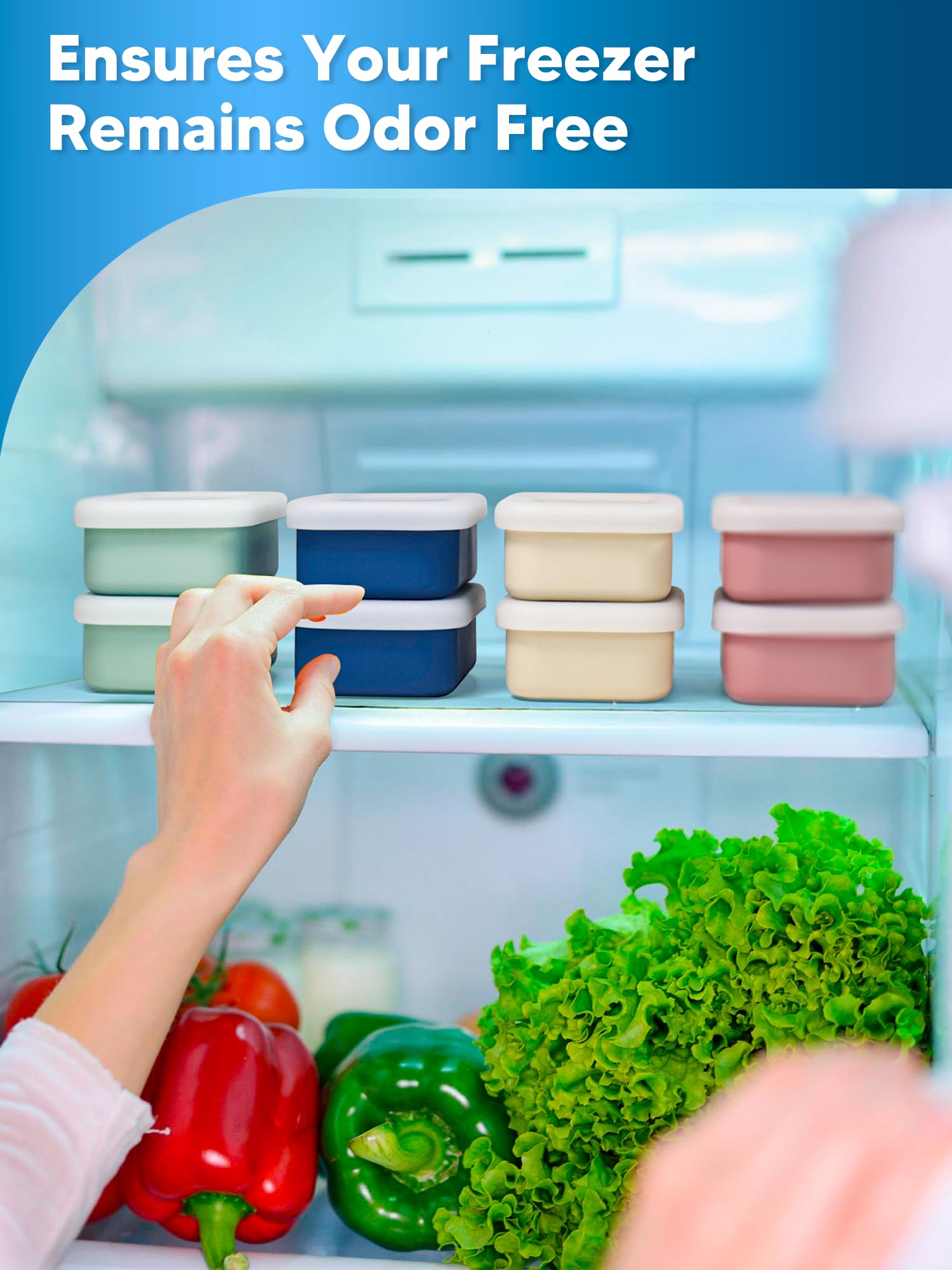 Duseu compact design fits small freezers and fridges easily.