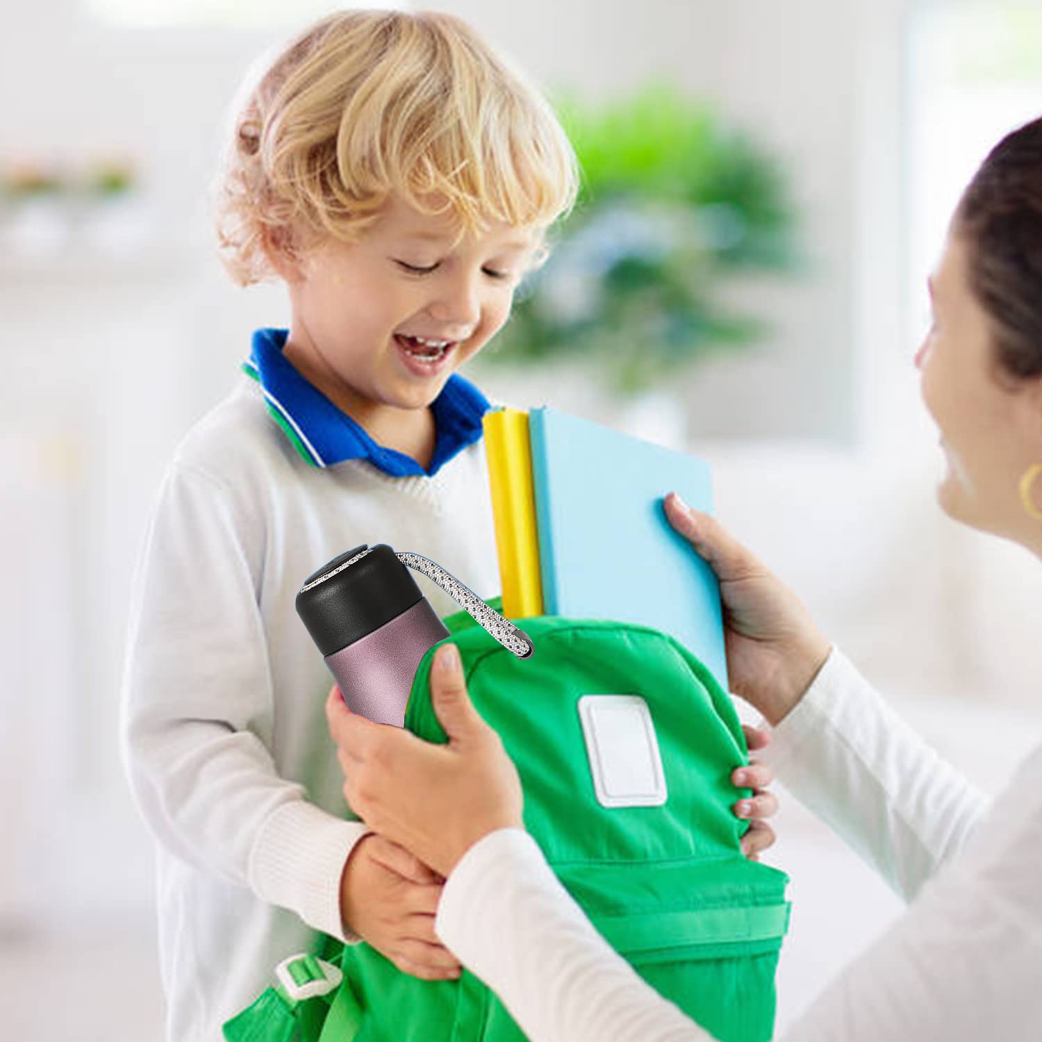 Dusgut portable and lightweight bottle for bags and activities.