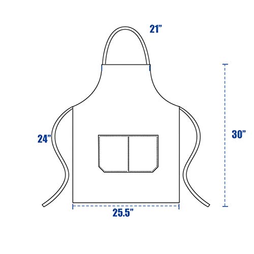 DUSKCOVE pink bib apron with 24 inch ties, adjustable fit for comfort.
