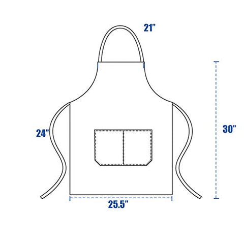 DUSKCOVE pink bib apron with 24 inch ties, adjustable fit for comfort.