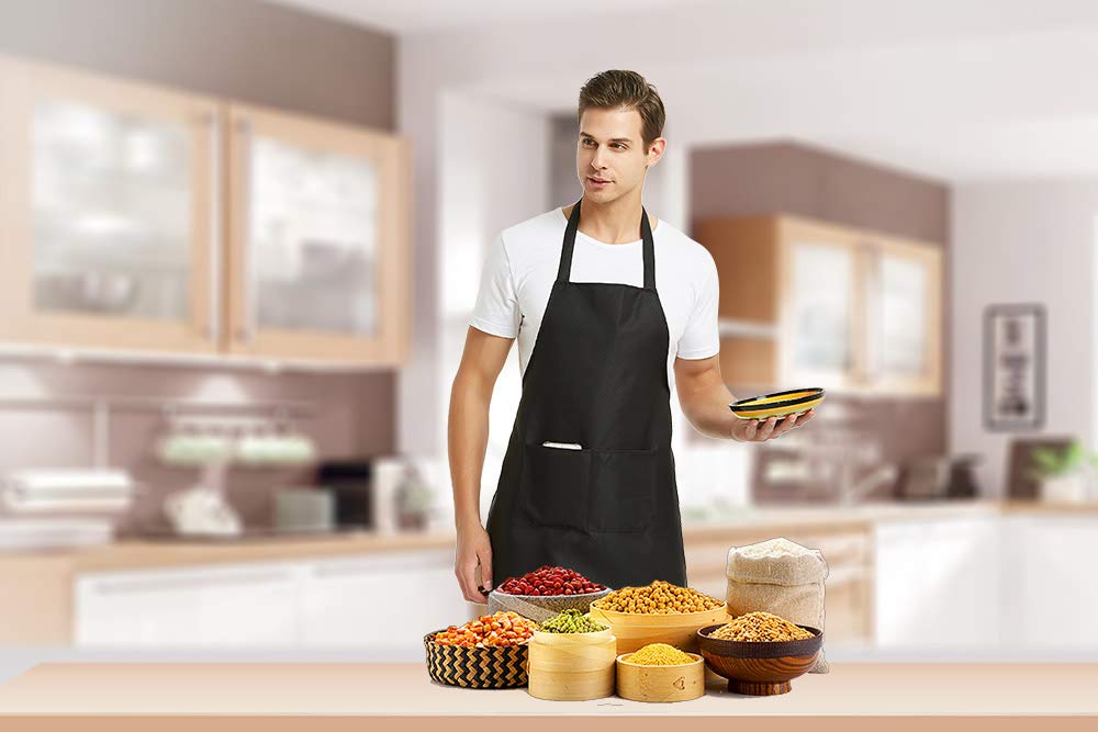 DUSKCOVE pink bib apron is machine washable for quick cleanup.