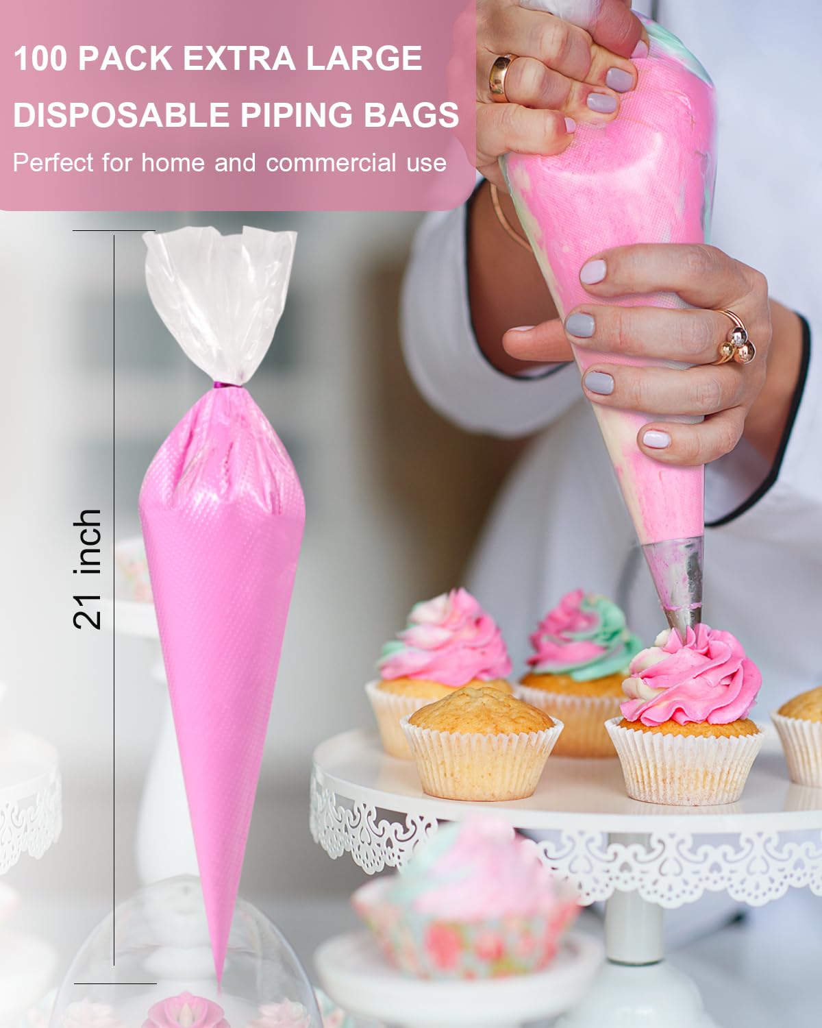 Duskeep piping bags with textured grip for secure handling during decorating