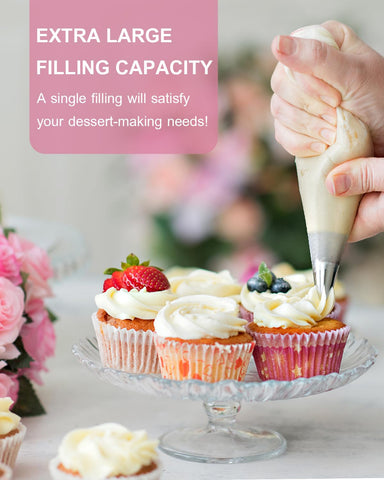 Duskeep thickened HDPE piping bags resist leaks during thick frosting applications