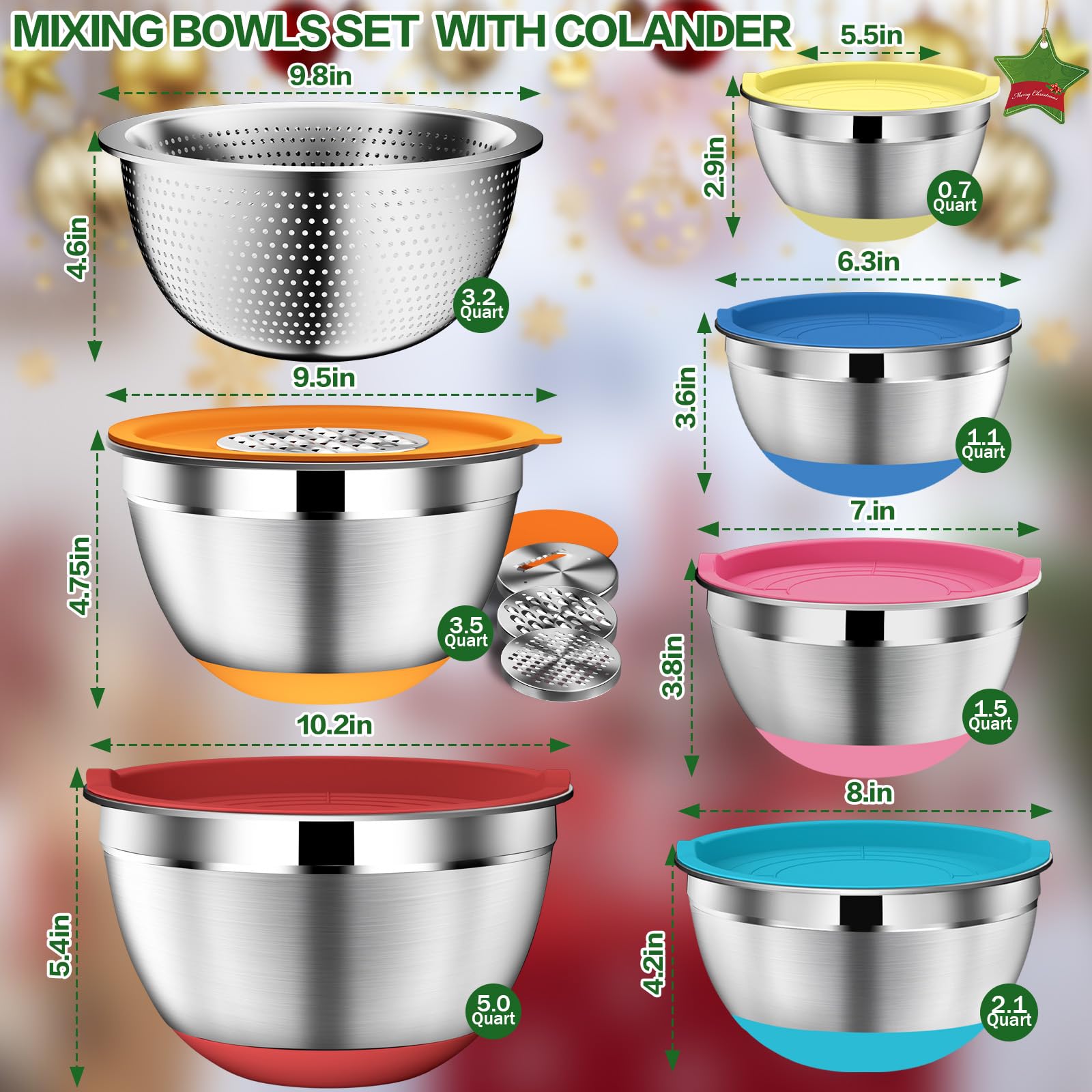 DUTZUN non-slip bottom bowls stabilize ingredients during mixing on counters.