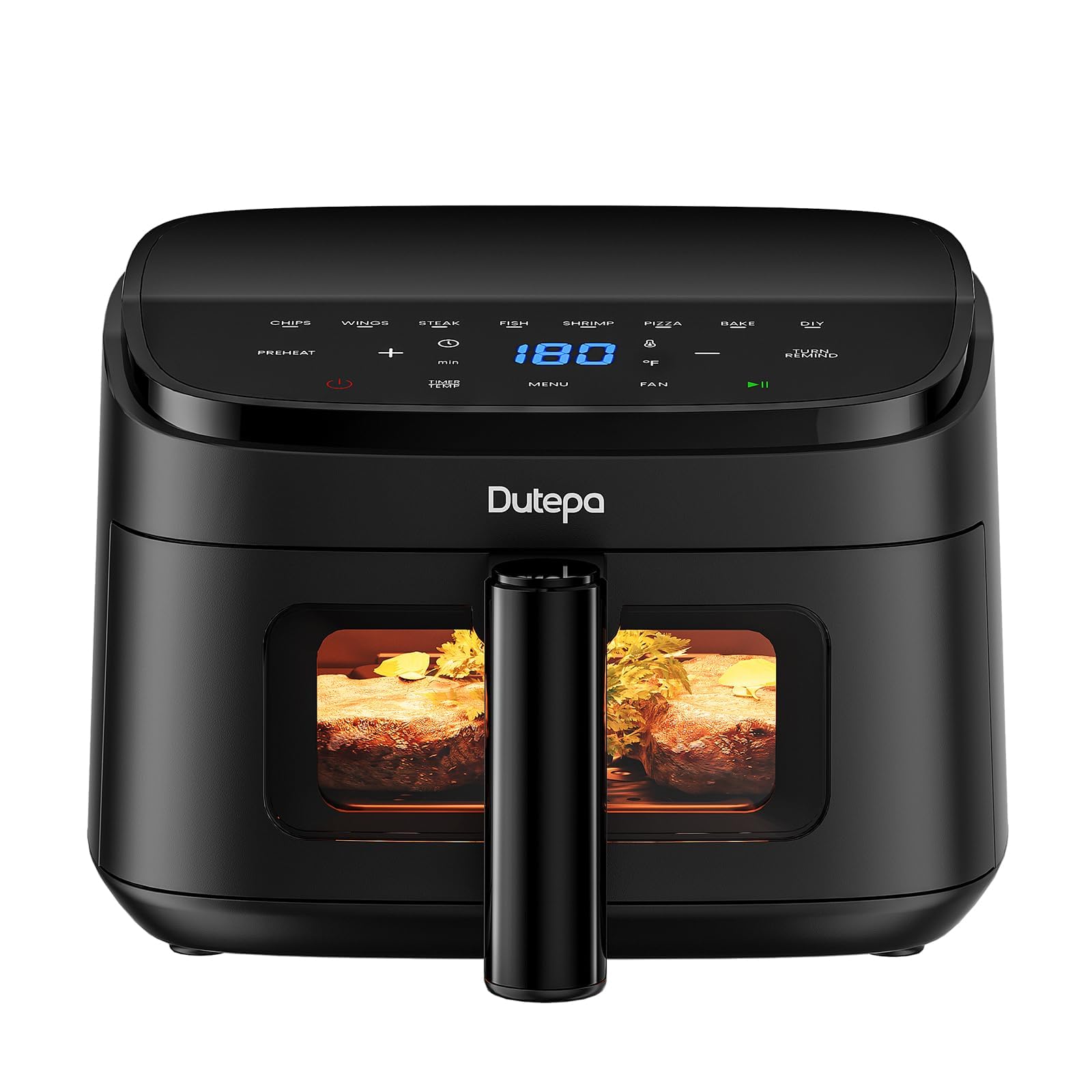 Dutepa air fryer with DC motor delivers quiet operation, ideal for late-night cooking.